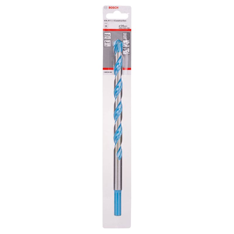Broca Bosch CYL-9 Multimaterial Ø14 x 200 x 250 mm