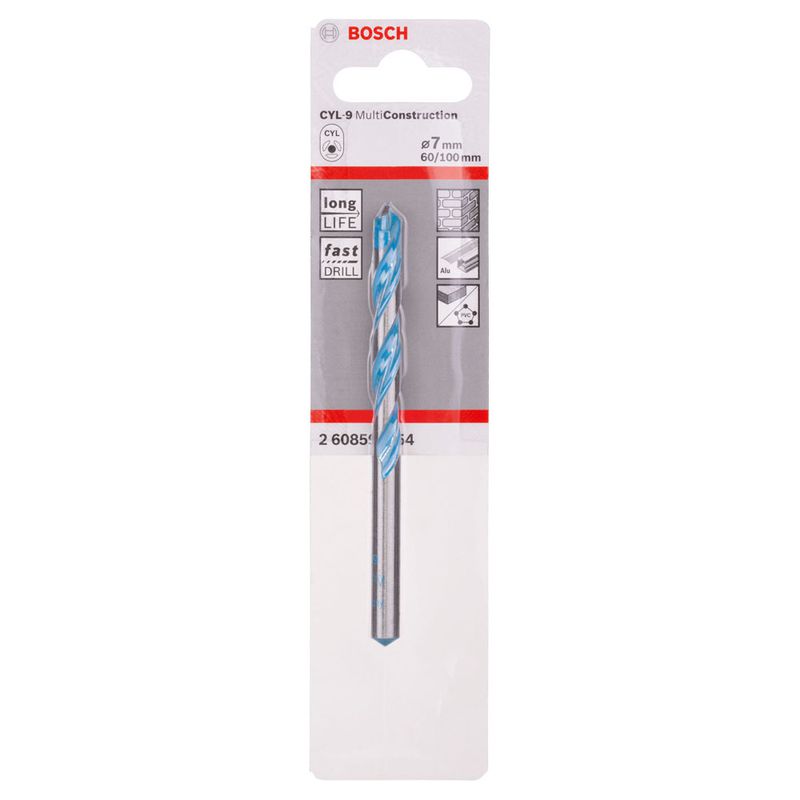 Broca Bosch CYL-9 Multimaterial Ø7 x 60 x 100 mm