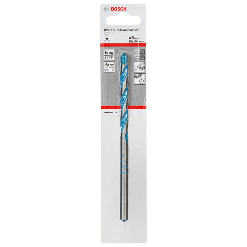 Broca Bosch CYL-9 Multimaterial Ø8 x 90 x 150 mm