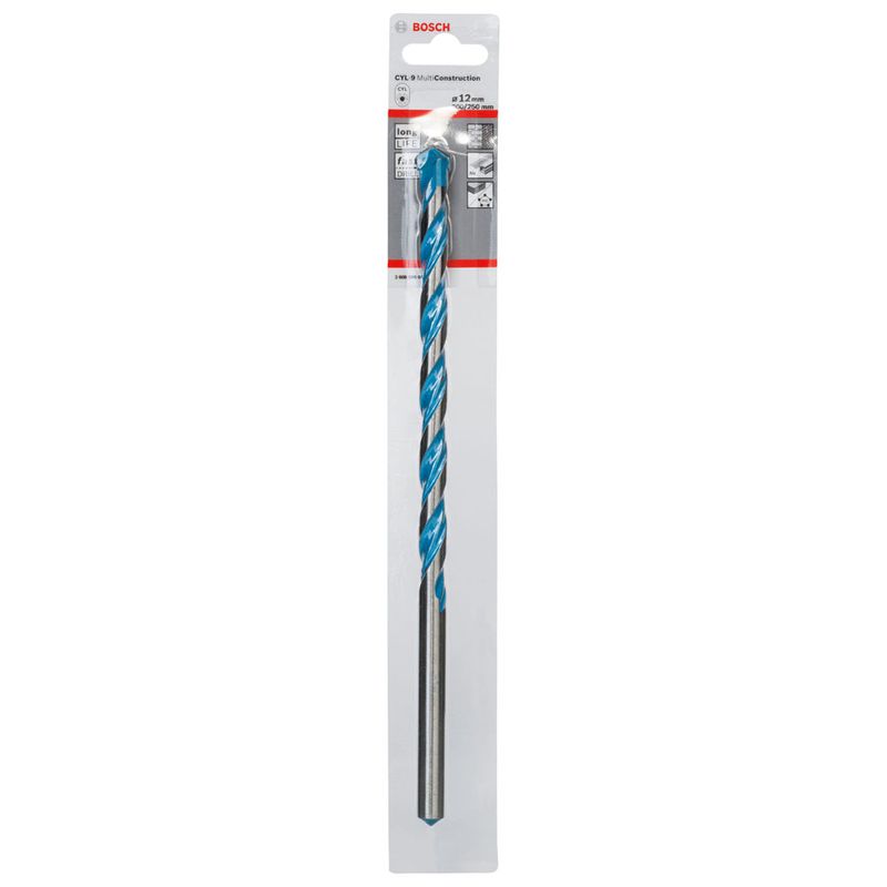 Broca Bosch CYL-9 Multimaterial Ø12 x 200 x 250 mm