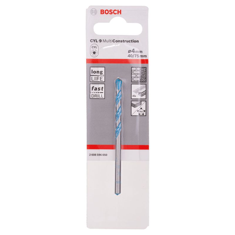 Broca Bosch CYL-9 Multimaterial Ø4 x 40 x 75 mm
