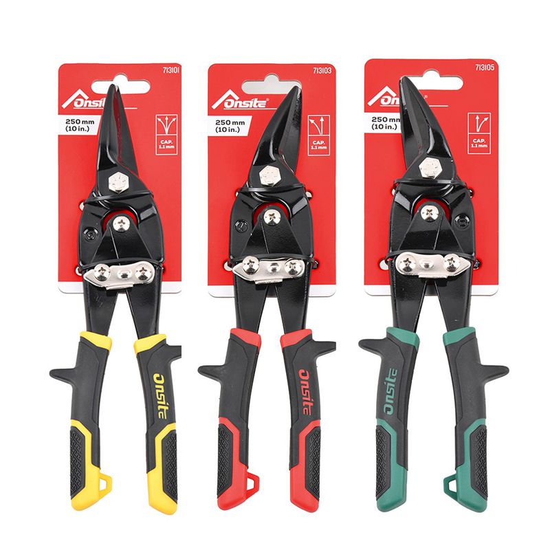 Kit Tesouras para Chapa Tipo Aviação 10'' (Esquerdo / Direito / Reto) 03 Peças Onsite