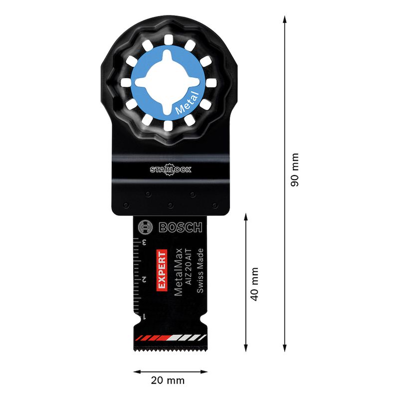 Lâmina para multicortadora Starlock Bosch EXPERT 40 x 20 mm