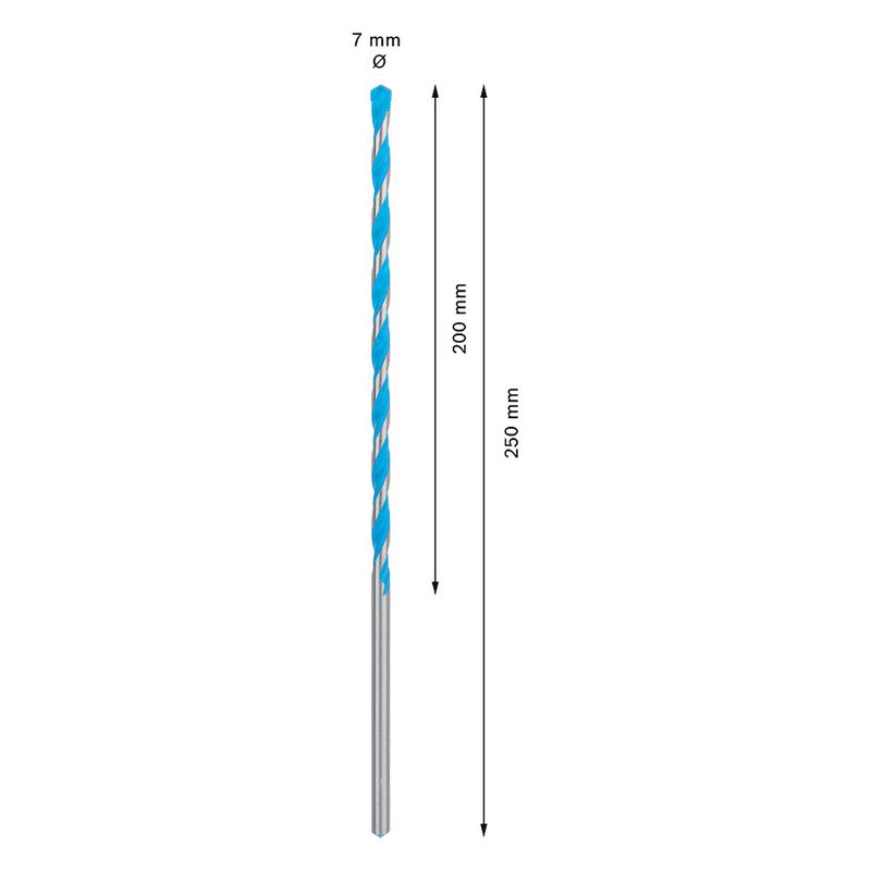 Broca Bosch EXPERT CYL-9 MultiConstruction Diâmetro7 x 200 x 250 mm