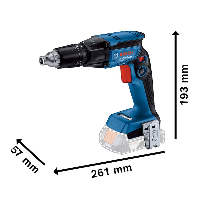 Parafusadeira à bateria para drywall Bosch GTB 185-LI, 18V SB