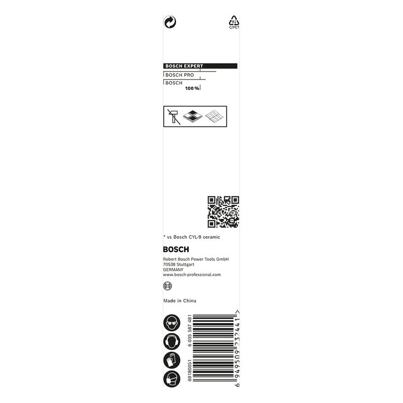 Broca para porcelanato Bosch EXPERT HEX-9 Hard Ceramic 8x90mm