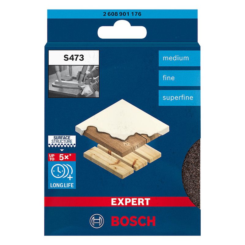 Jogo Esponja Abrasiva Bosch EXPERT S473, 3 esponjas