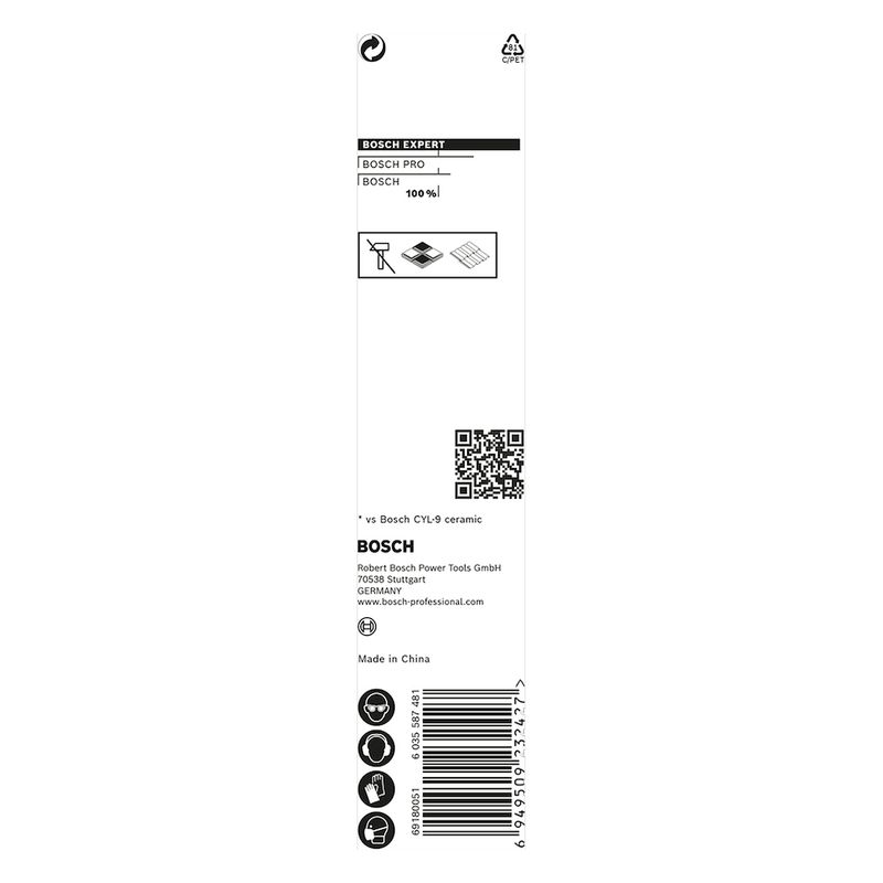 Broca para porcelanato Bosch EXPERT HEX-9 Hard Ceramic 6x90mm