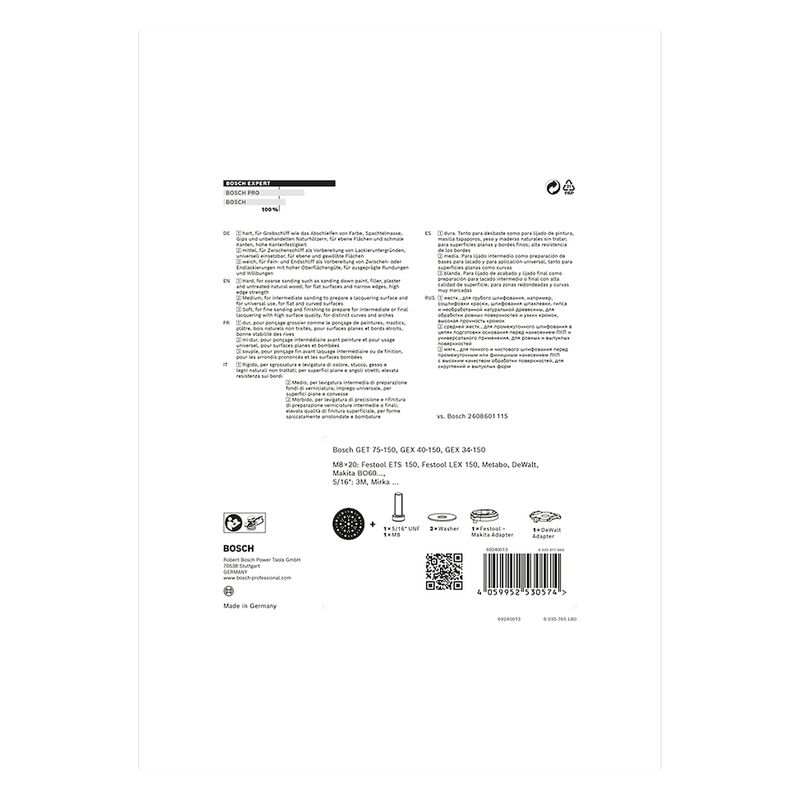 Prato autoaderente Bosch EXPERT 150mm encaixe universal