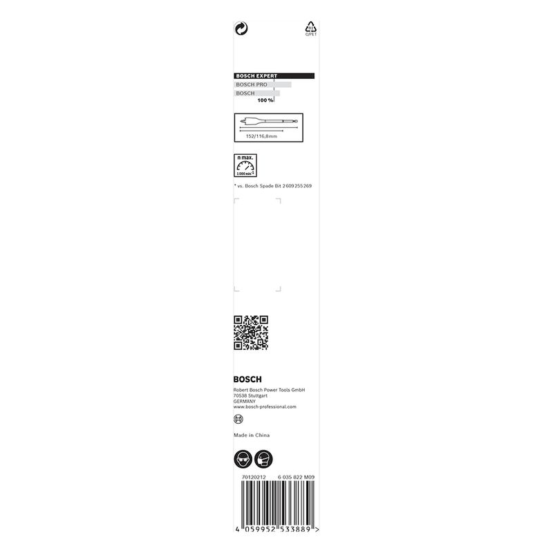 Broca para madeira Bosch EXPERT Self Cut Speed 14 x 152mm