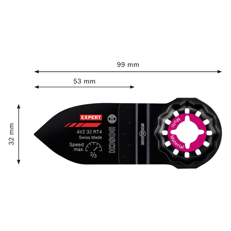 Lâmina para multicortadora Starlock Bosch EXPERT 32 x 50 mm