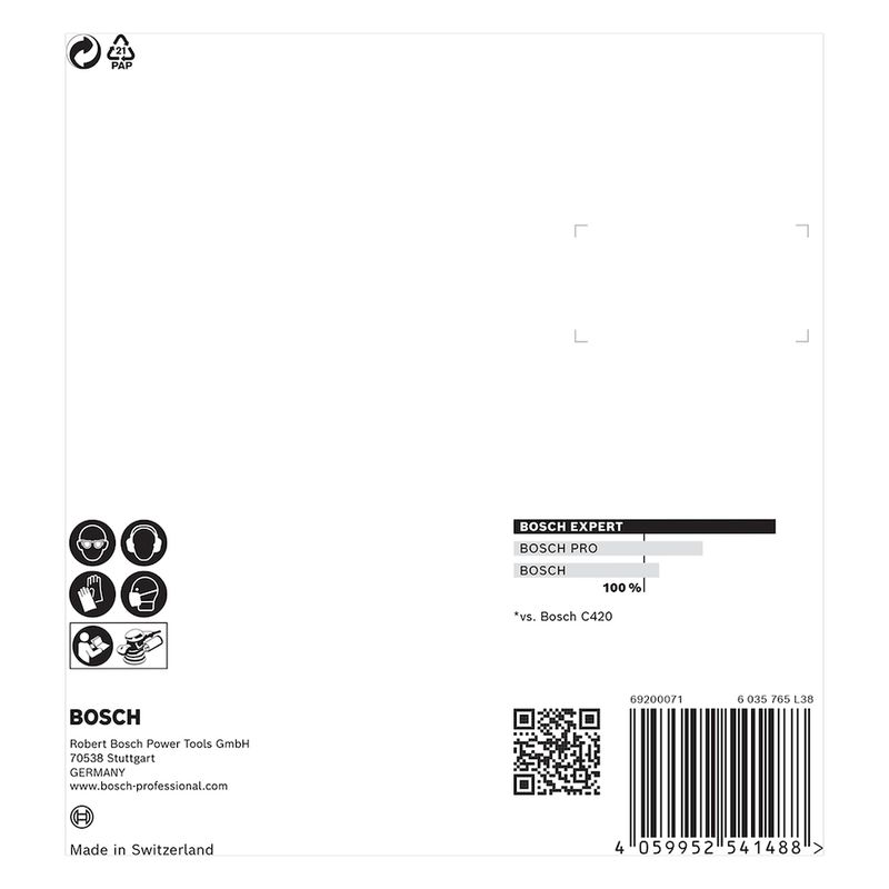 Disco de Lixa Bosch EXPERT C470 125mm G320, 5 peças