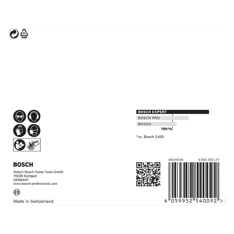 Disco de Lixa Bosch EXPERT M480 125mm G80, 5 peças