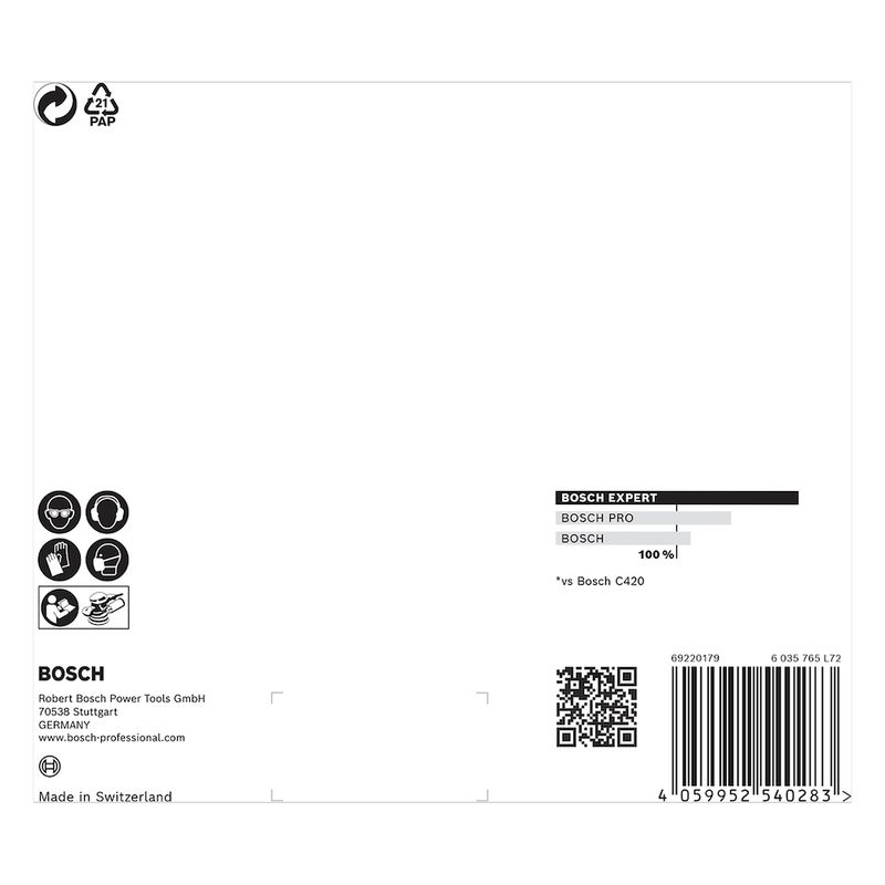 Disco de Lixa Bosch EXPERT M480 150mm G100, 5 peças