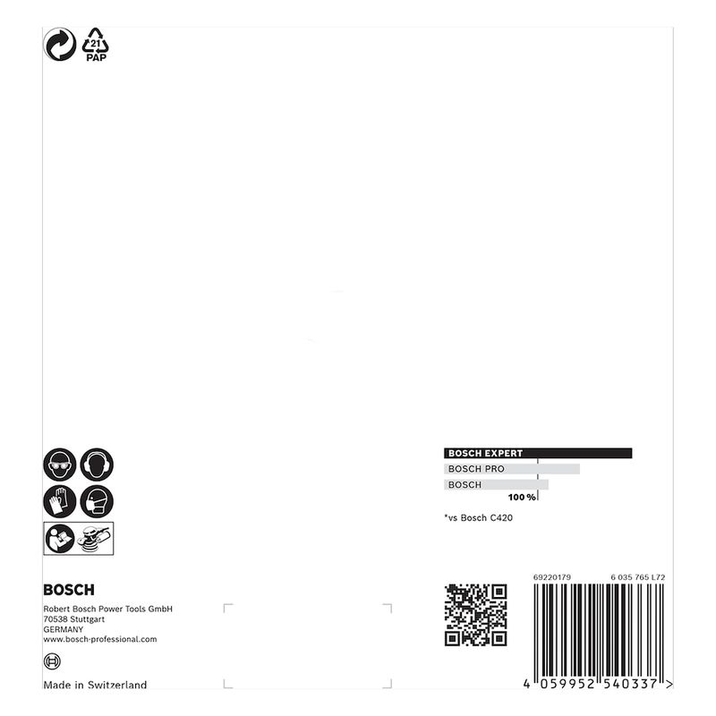 Disco de Lixa Bosch EXPERT M480 150mm G240, 5 peças