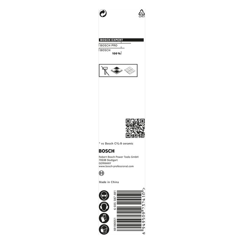 Broca para porcelanato Bosch EXPERT HEX-9 Hard Ceramic 5x90mm
