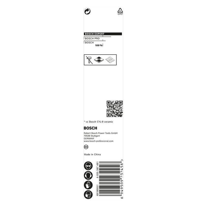 Broca para porcelanato Bosch EXPERT HEX-9 Hard Ceramic 10x90mm