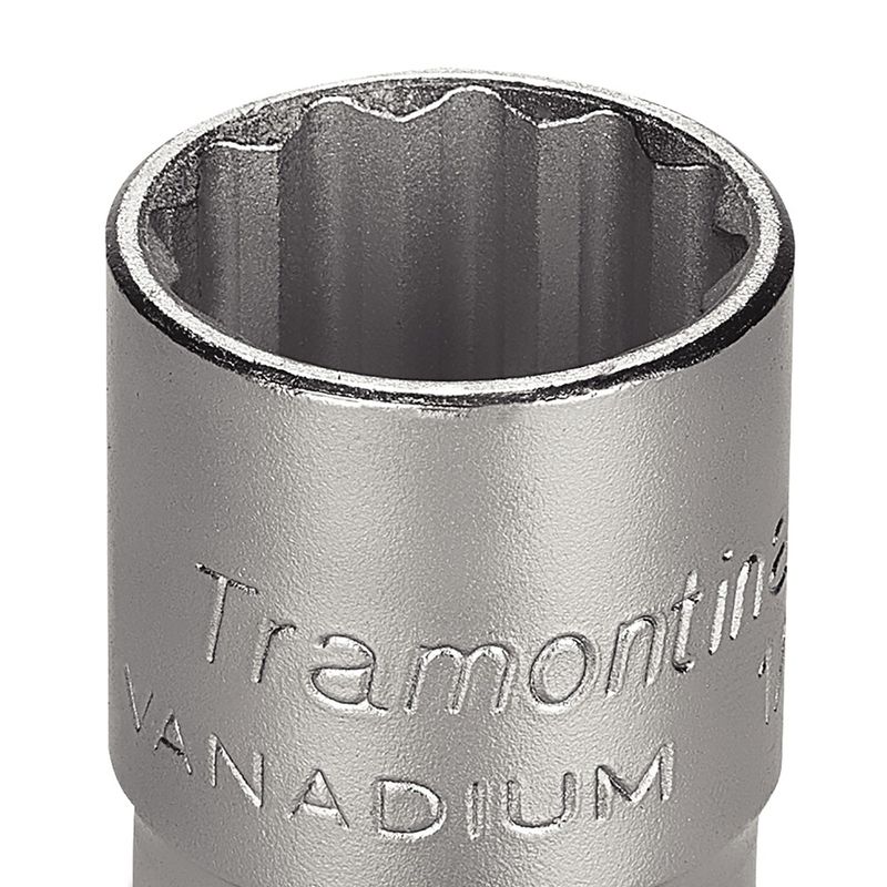 Soquete Estriado em Aço Cromo Vanádio 21 mm - Encaixe 1/2'' - Tramontina Pro