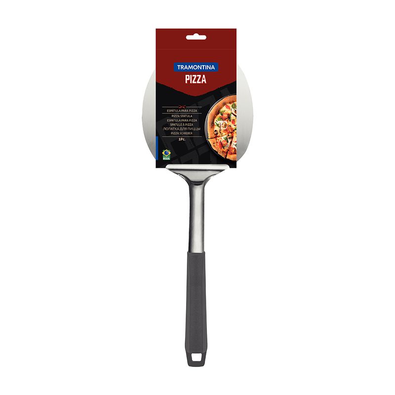 Espátula Para Pizza em Aço Inox e Cabo de Polipropileno Cinza - Tramontina 