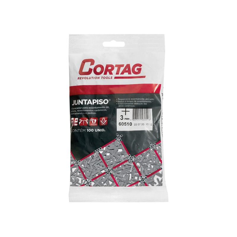 Espaçador Juntapiso 3,0mm 100 Unidades - Cortag