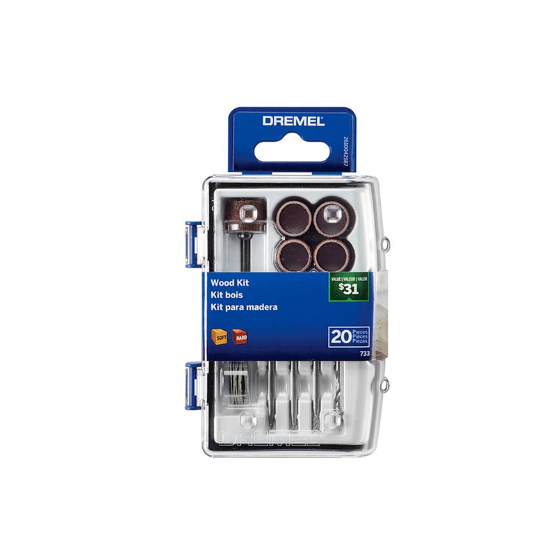 Kit Dremel 3000 + Tubos de Lixa (432) + Kit com 20 Acessórios (733) 127V - Dremel