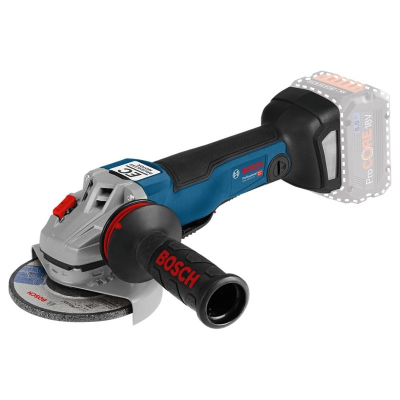 Esmerilhadeira Angular a Bateria 5'' GWS 18V-10 PC ProCORE,18V, 2 Baterias ProCORE 8,0Ah, Carregador, em Maleta L-BOXX Bosch