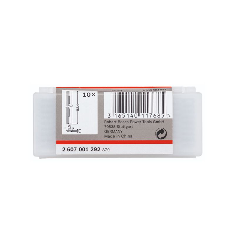 Faca Para Plaina Bosch Carbeto de tungstênio 82x5,5mm 10un.