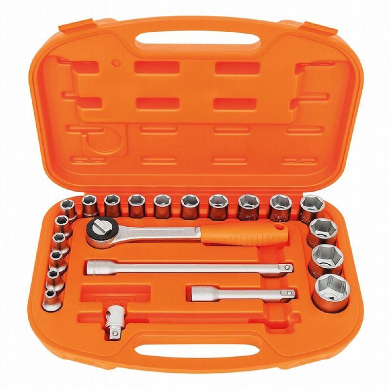 Maleta com Soquetes Sextavados e Acessórios 1/2'' Milímetros de 8 A 32mm 22 Peças 44831/422 Tramontina PRO