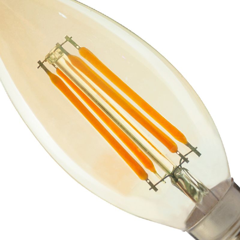 Lâmpada de Filamento Led Âmbar 2200K Vela C35 - Noll Led