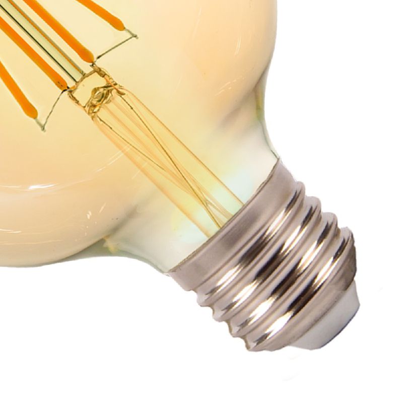 Lâmpada de Filamento Led Âmbar 2200K Globo G80 4W - Noll Led