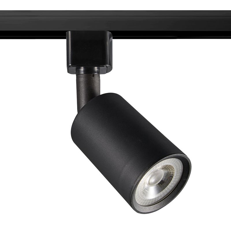 Kit Trilho Eletrificado p/ Spot Led 1M + 3 Spots 7W 3.000K Preto - Noll Led