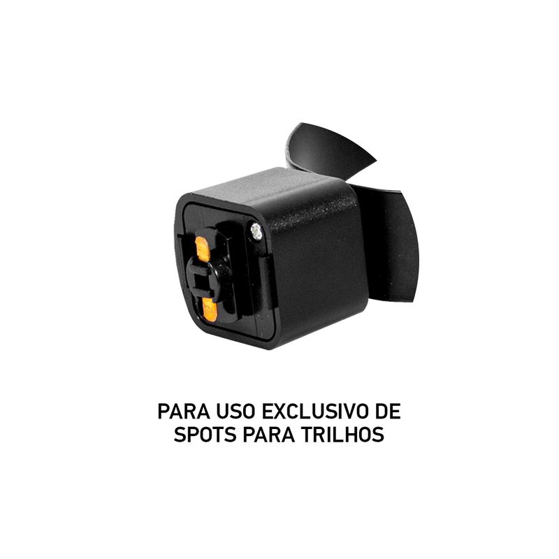 Kit Trilho Eletrificado p/ Spot Led 1M + 3 Spots 7W 3.000K Preto - Noll Led