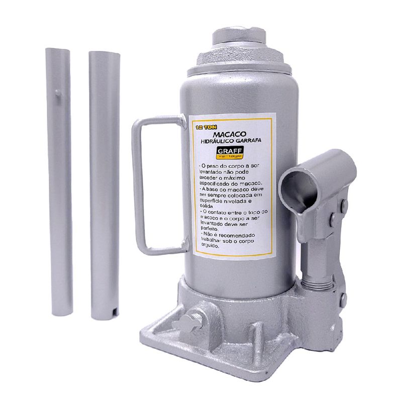 Macaco Hidraulico Garrafa (12t) 12 Toneladas 565,0006 - Graff Vantage