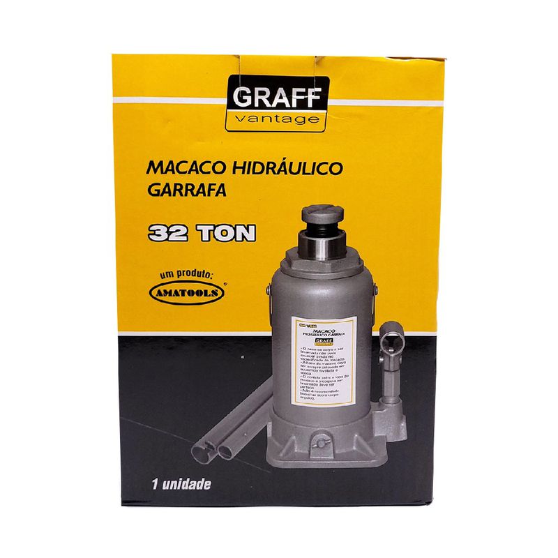 Macaco Hidraulico Garrafa (32t) 32 Toneladas 565,0009 - Graff Vantage