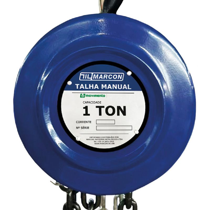 Talha Manual Compacta 1000kg 5mt (TA-4) - Marcon