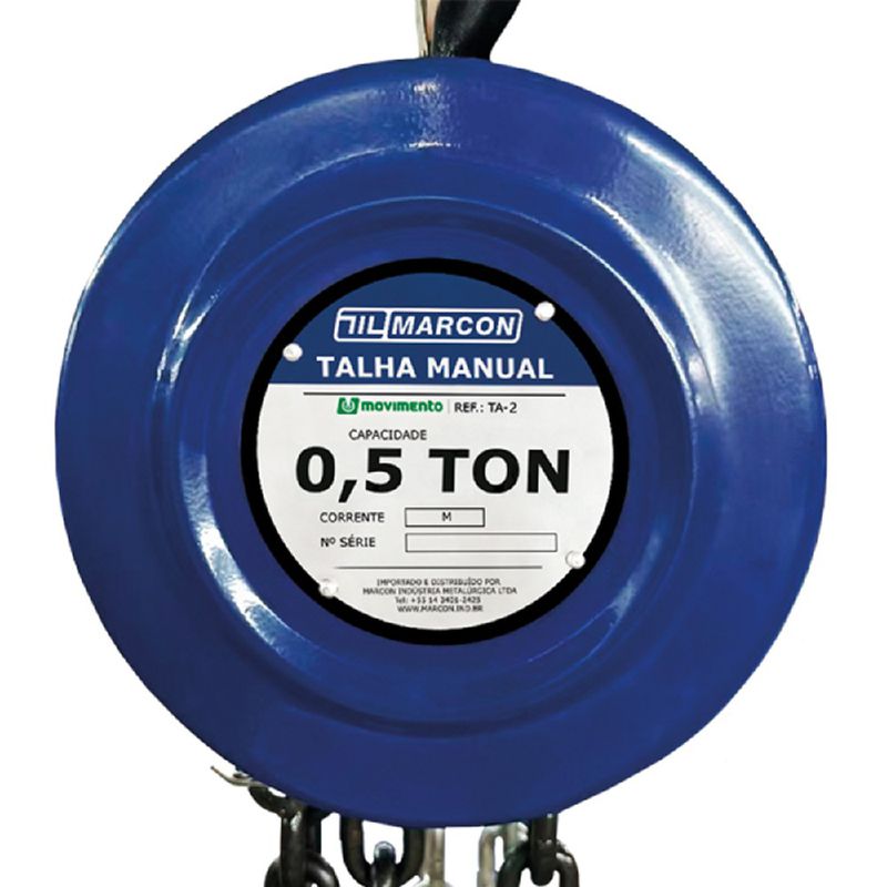 Talha Manual Compacta 500kg 3mt (TA-2) - Marcon