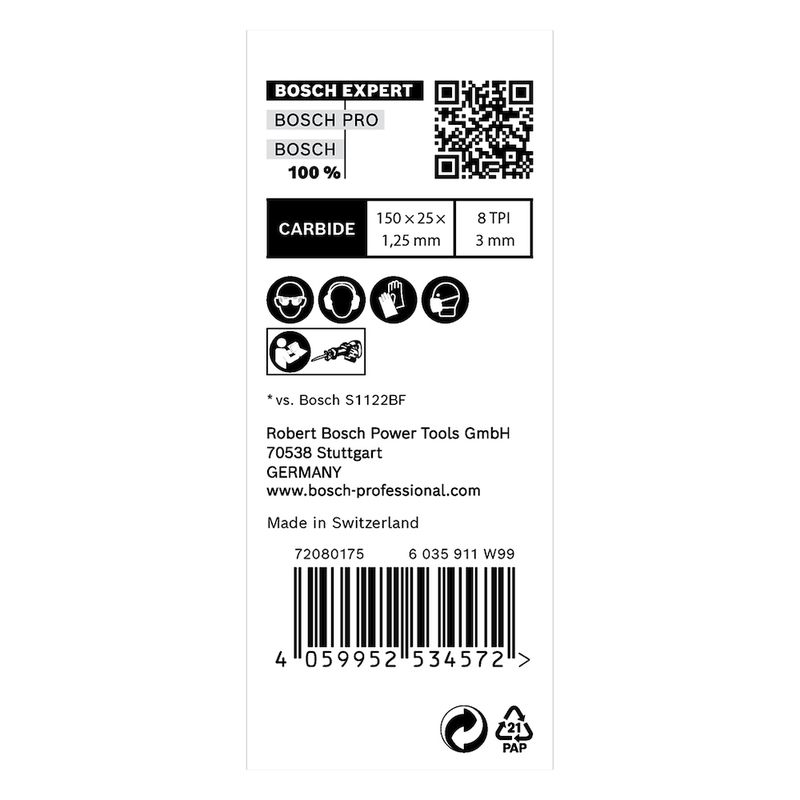 Lâmina de Serra Sabre Thick Tough Metal 10 pçs - Bosch 