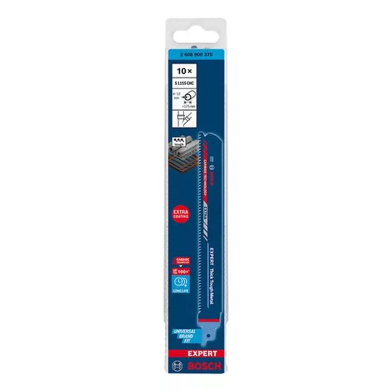 Lâmina de Serra Sabre Expert S1155CHC Thick Tough 10 pçs - Bosch 