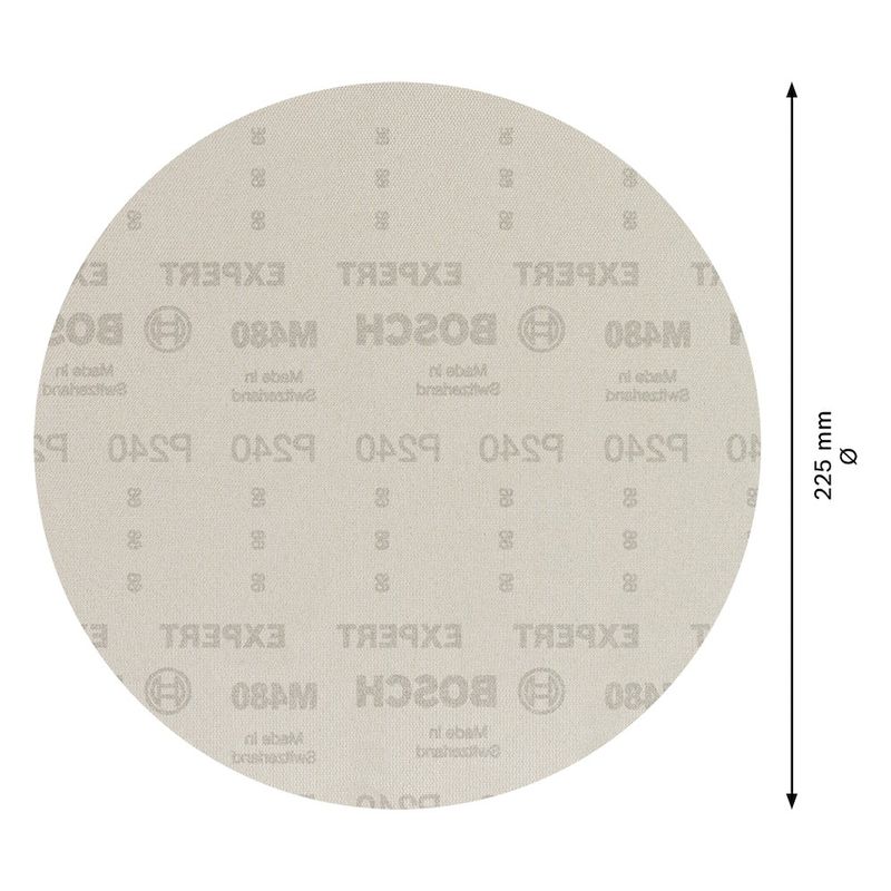 Disco de Lixa Expert M480 225mm G240, 25 peças - Bosch 