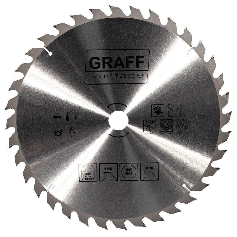 Serra Circular C/ Pastilha de Metal Duro P/ Madeira 14''36D (579,0019) - Graff Vantage 