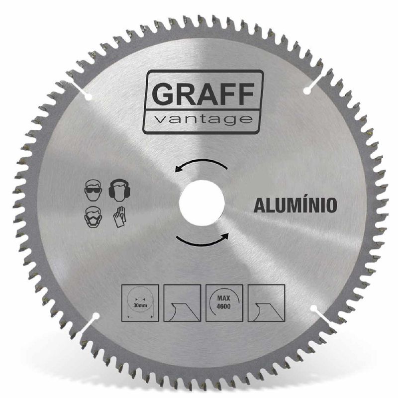 Serra Circular C/ Pastilha de Metal Duro P/ Alumínio 250mmX80D (580,0001) - Graff Vantage