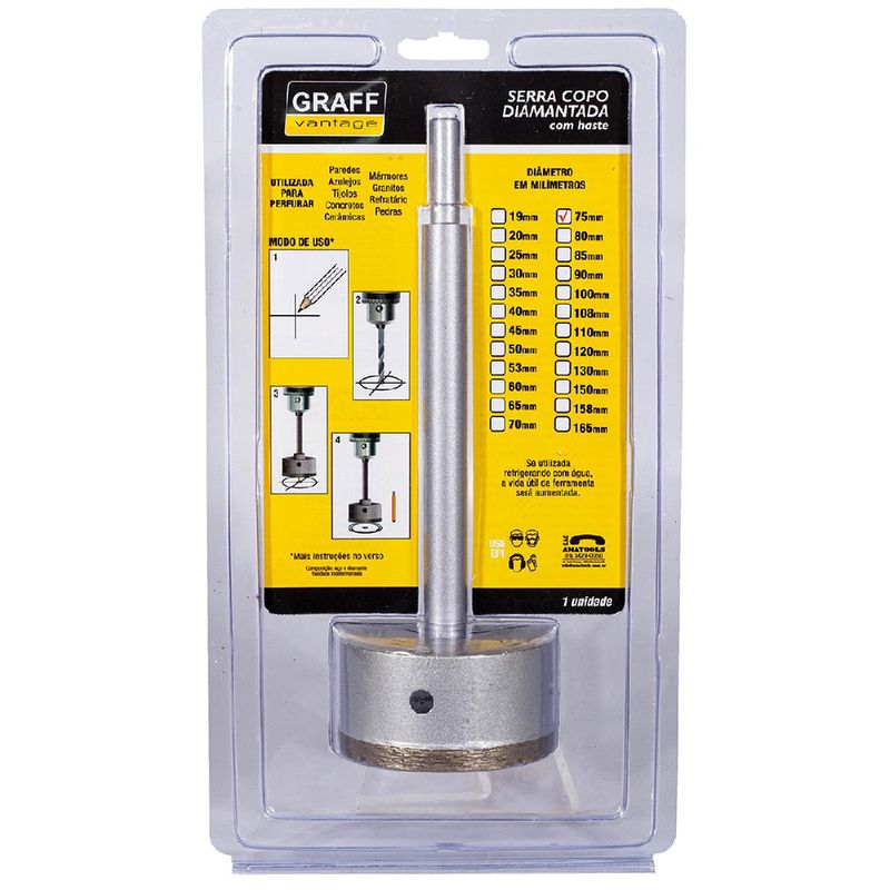 Serra Copo Diamantada 75mm (574,0013) - Graff Vantage 