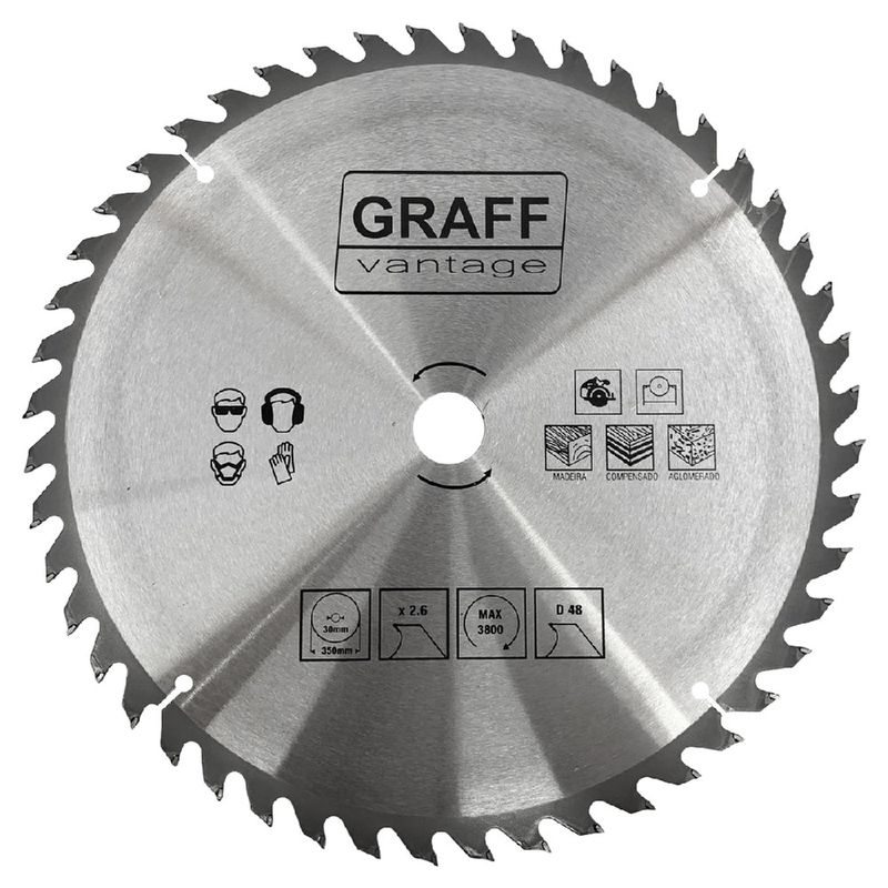 Serra Circular C/ Pastilha de Metal Duro P/ Madeira 14''48D (579,0020) - Graff Vantage 