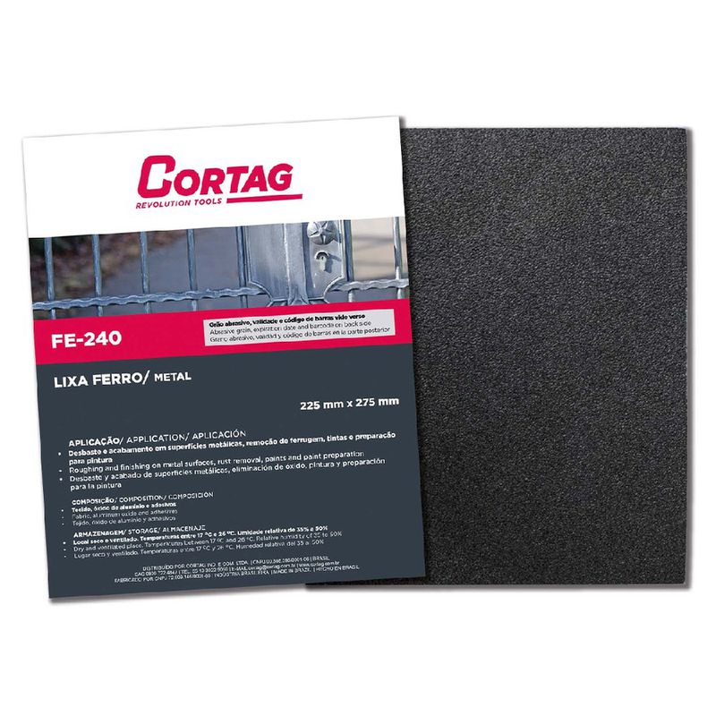  Lixa De Ferro FE240 100 (61525) Unitário - Cortag