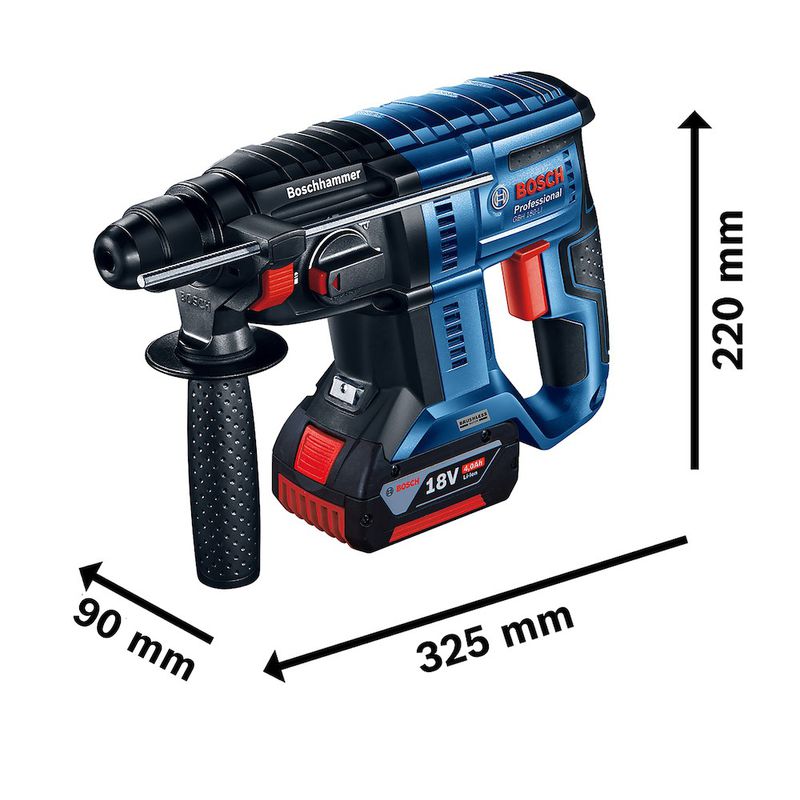 Martelete rompedor Bosch GBH 180-LI Brushless 18V 2 baterias em maleta