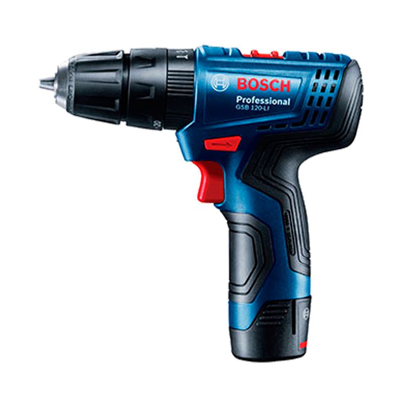 Parafusadeira e Furadeira de Impacto a Bateria de 3/8'' Bosch GSB 120-LI, 12V, com 1 Bateria 2,0Ah, 1 Carregador Rápido BIVOLT