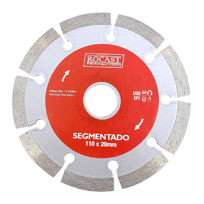 Kit Disco Diamantado Segmentado - Turbo - Liso C/ 3 pçs (34,0018) - Rocast 