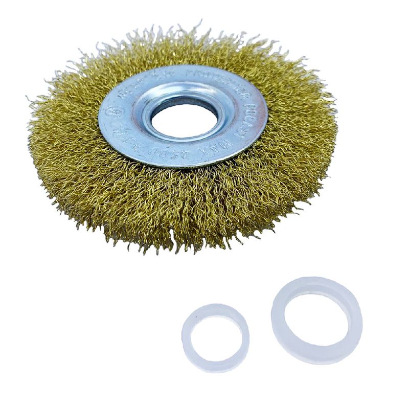 Escova de Aço Latonado Circular 4 x 1/2" (319,0027) - Rocast