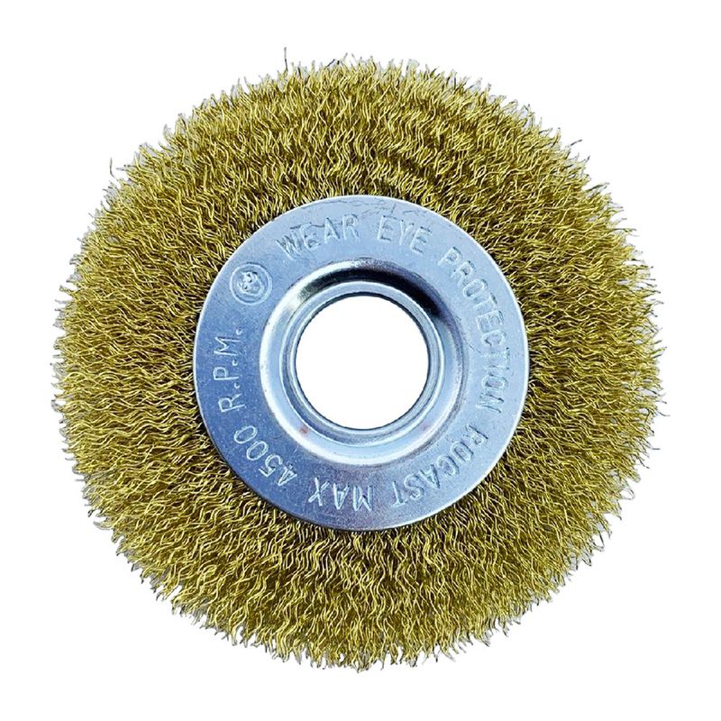 Escova de Aço Latonado Circular 4 x 1/2" (319,0027) - Rocast