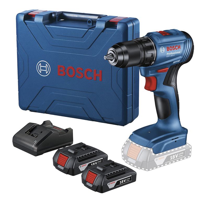 Furadeira Parafusadeira 18V GSR185- LI Sem Fio 2 baterias - Bosch 